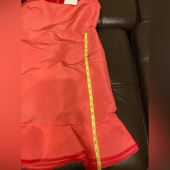 Red Valentino Dress Women Pink Taffeta Ruffle Hem - Picture 14 of 15